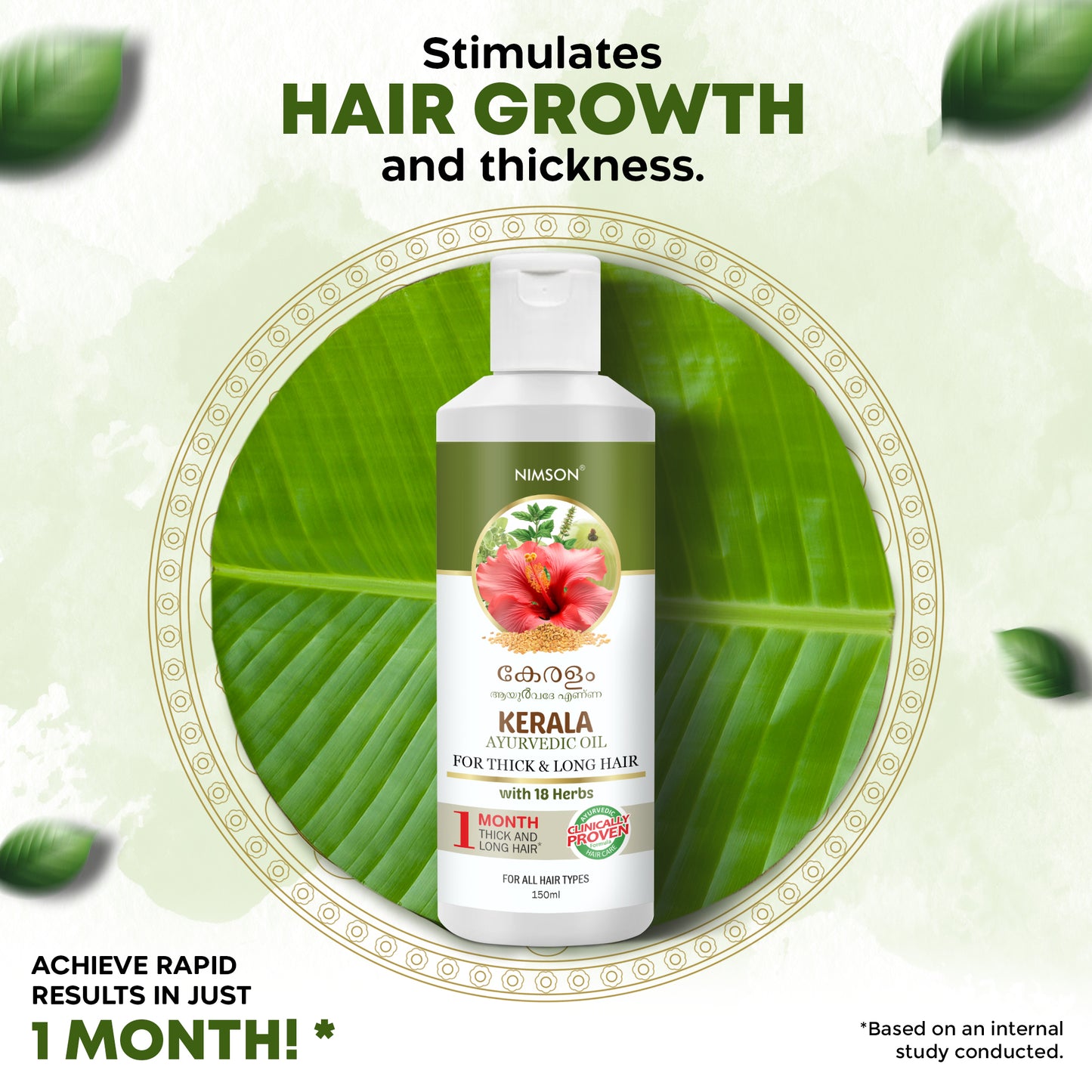 Nimson Kerala Ayurvedic Hair Oil – Boosts Growth & Revitalizes Hair