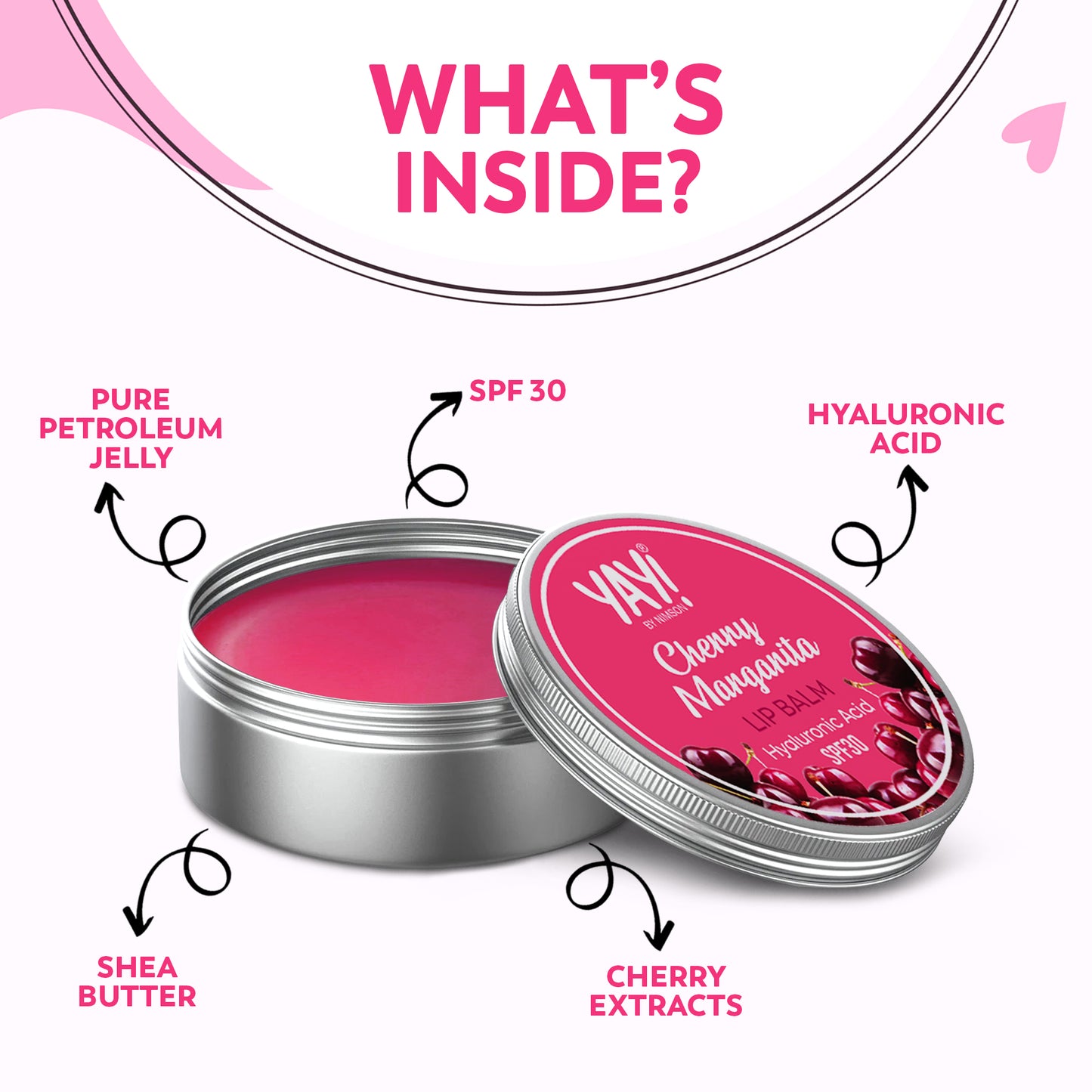 YAY Cherry Margarita Lip Balm – Refreshing Cherry Moisture