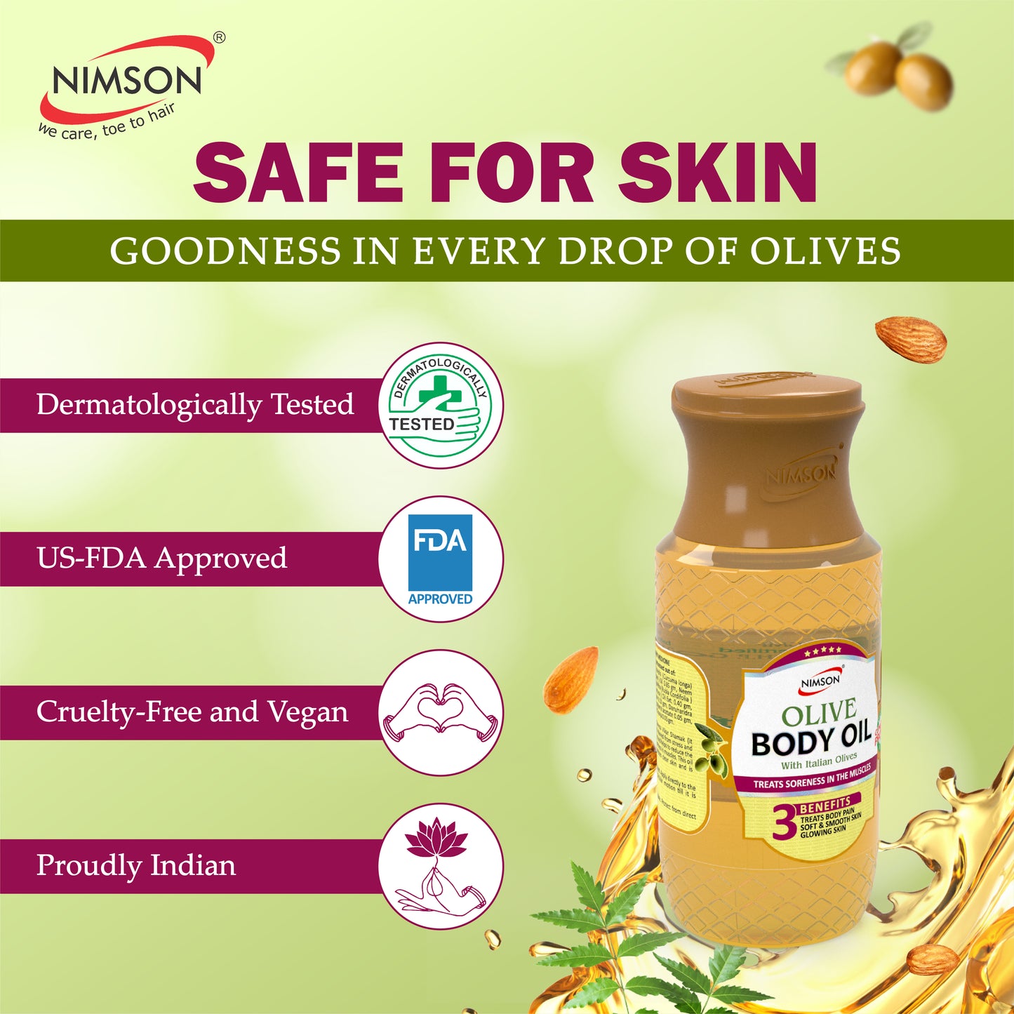 Body Olive Oil for Relieving Body Pain and Muscle Soreness