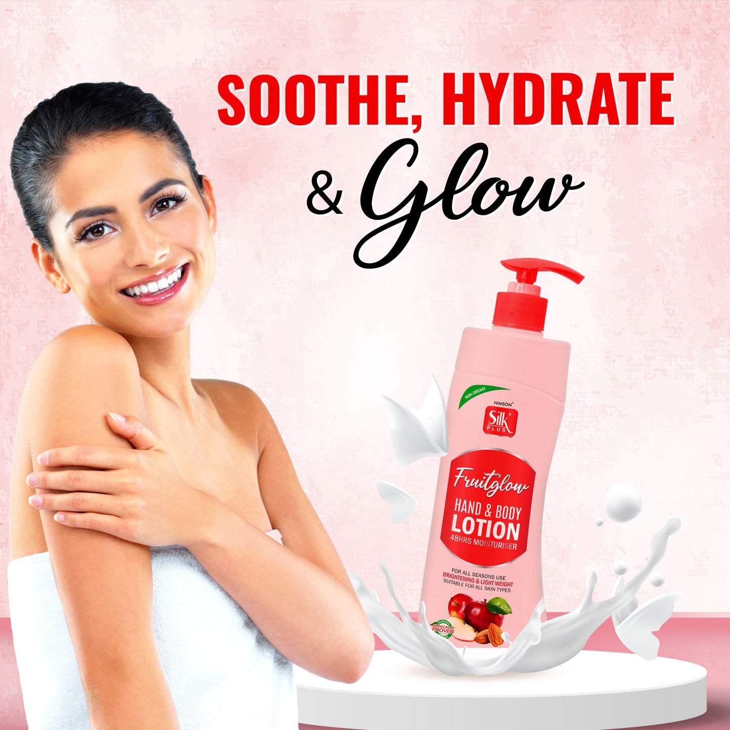 Nimson Fruit Glow Hand & Body Lotion 48 Hrs Moisturiser