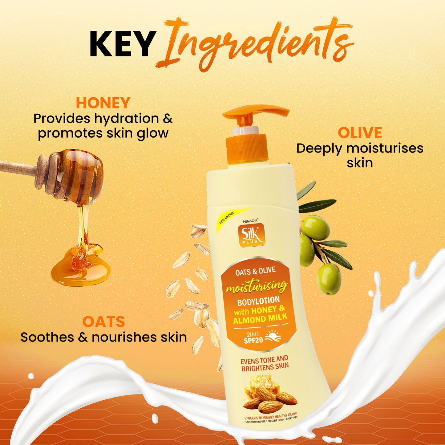Oats & Olive Moisturizing Body Lotion 48 Hrs Moisturiser