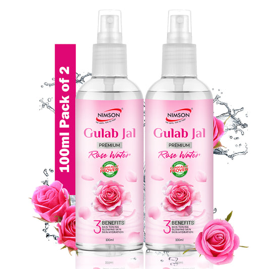 Rose Water - Glowing Skin & Deep Hydration - Pack of 2