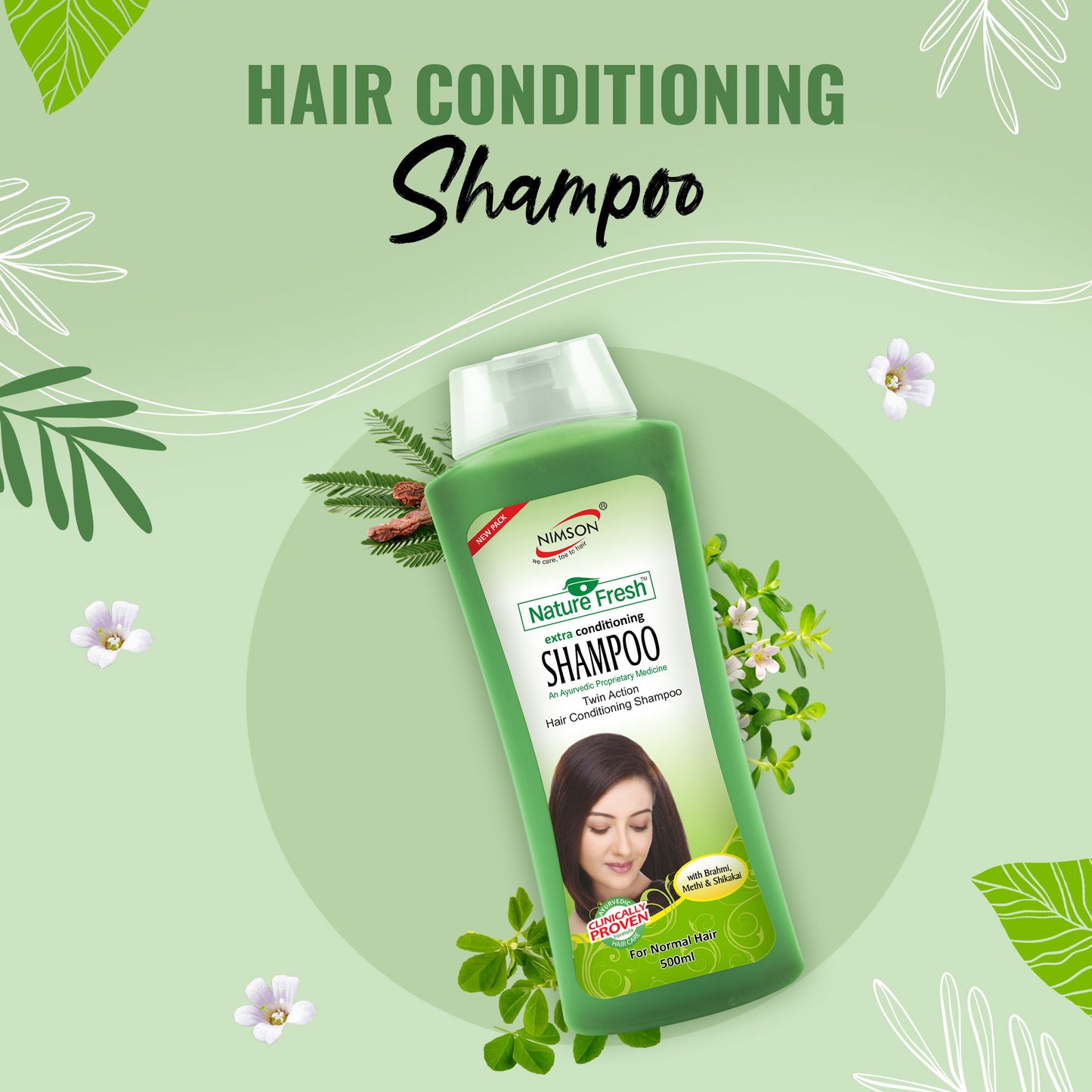 Nature Fresh Shampoo: Revitalizing Care for Soft, Refreshing Hair - Pack of 2