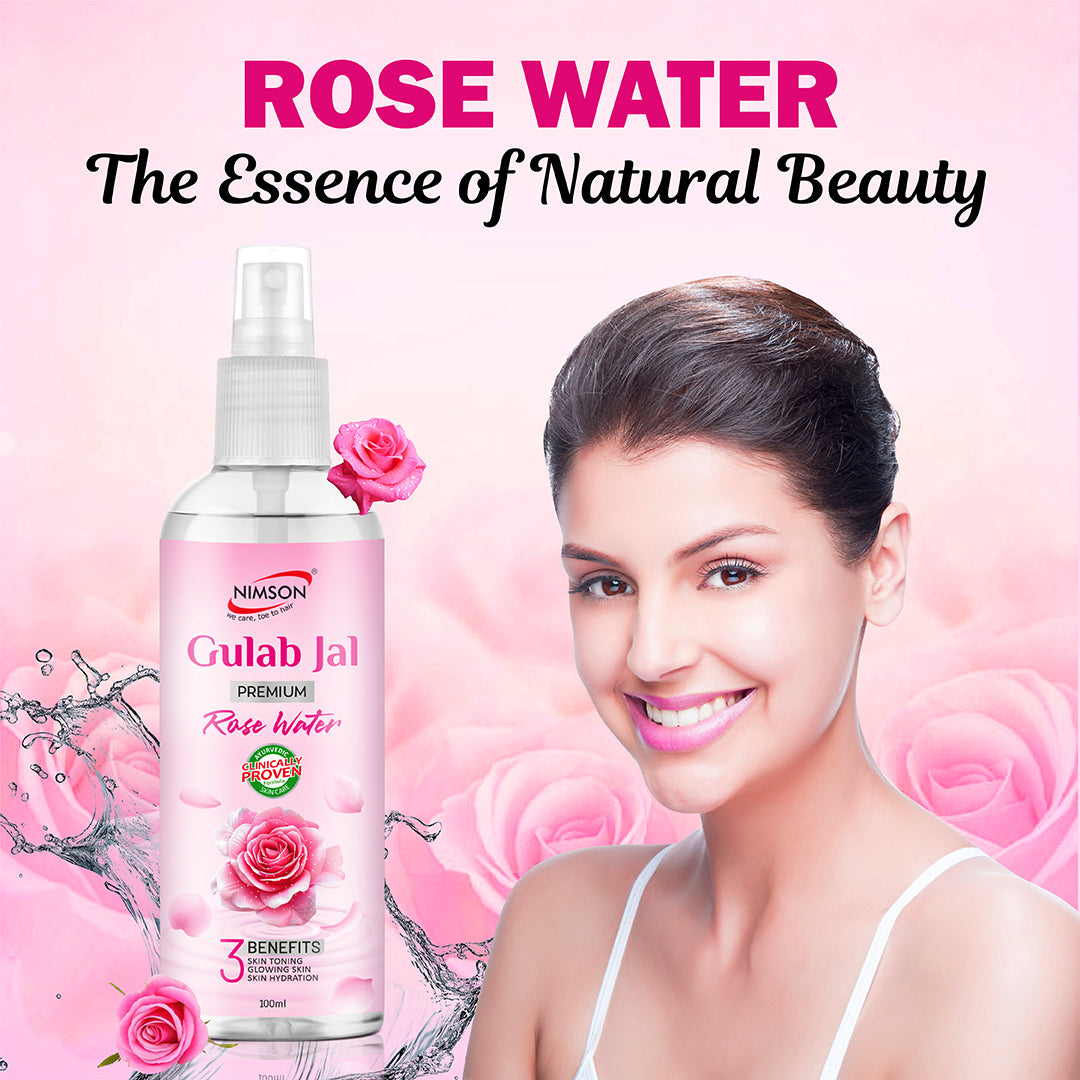 Rose Water - Glowing Skin & Deep Hydration - Pack of 6