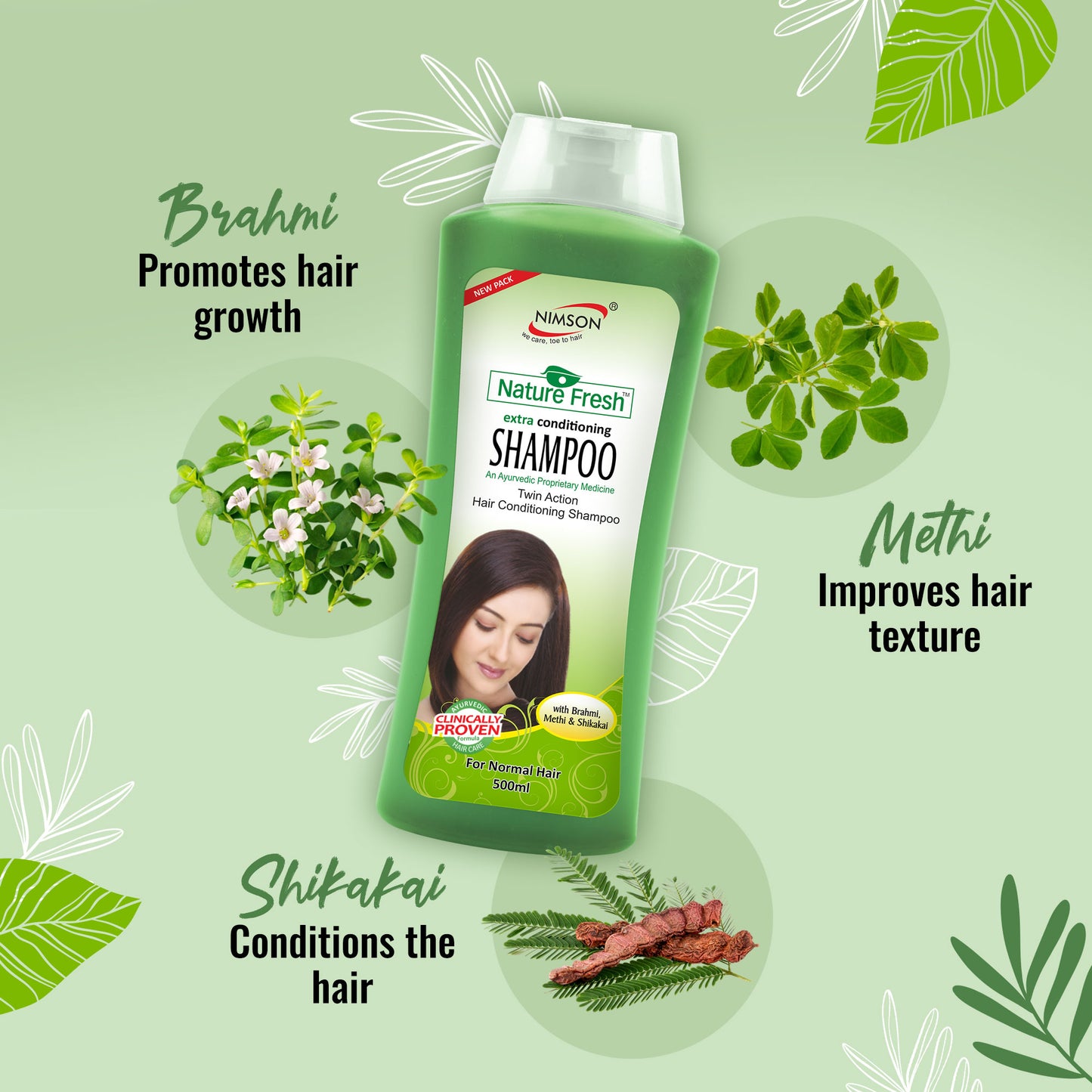 Nature Fresh Shampoo: Revitalizing Care for Soft, Refreshing Hair - Pack of 2