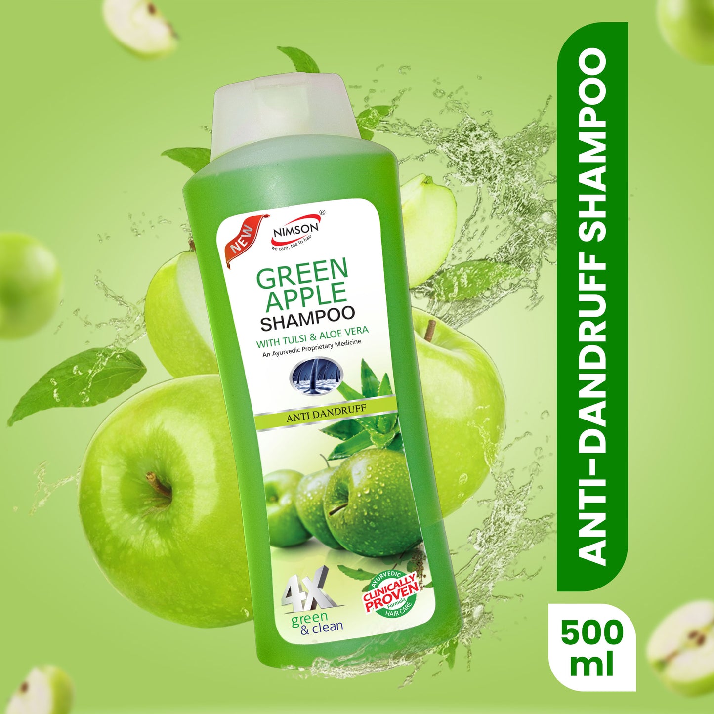 Green Apple Shampoo: Deep Cleansing & Freshness for Lustrous Hair