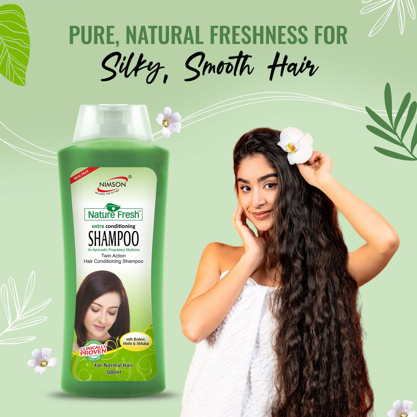 Nature Fresh Shampoo: Revitalizing Care for Soft, Refreshing Hair - Pack of 2