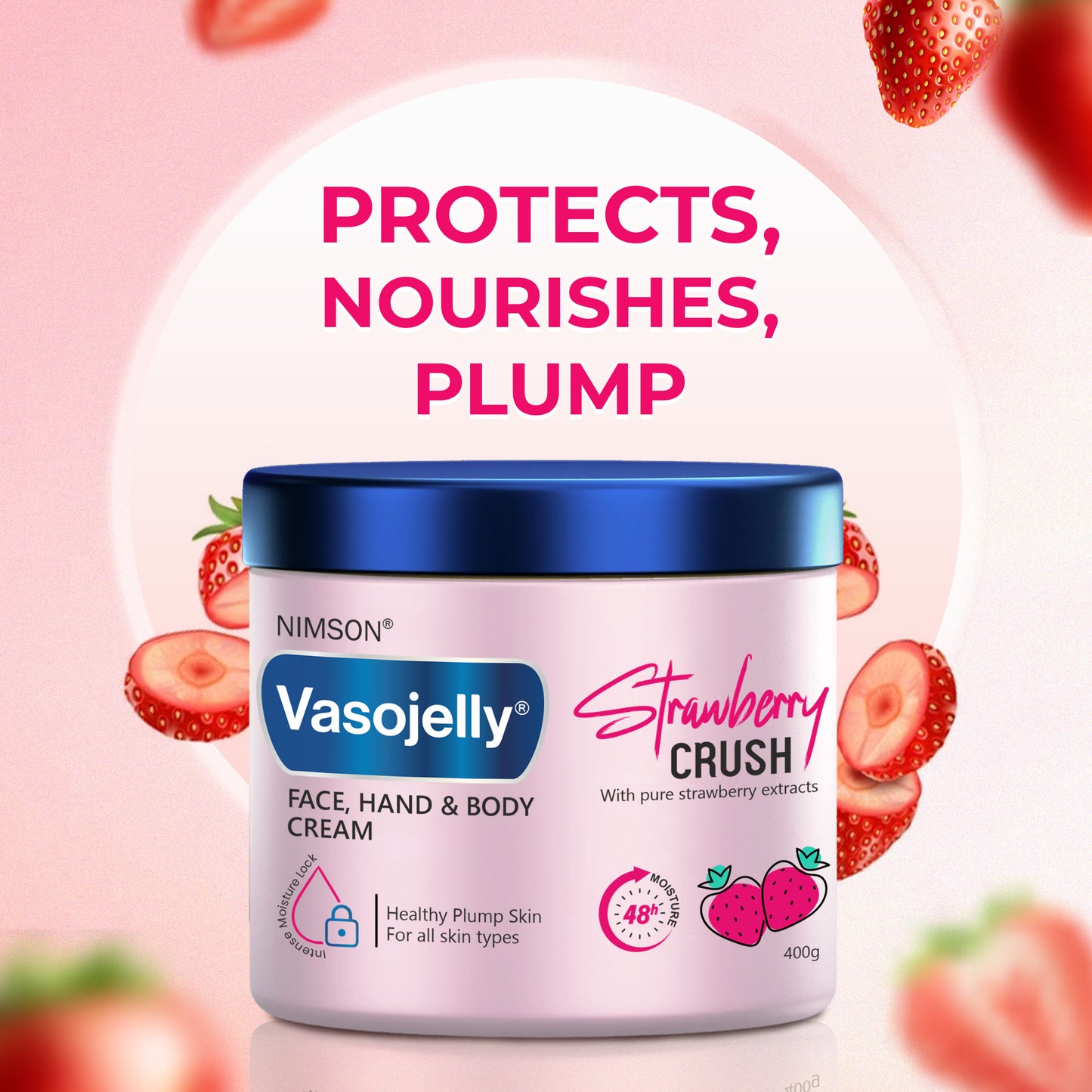Vasojelly Strawberry Crush – Face, Hand, and Body Cream