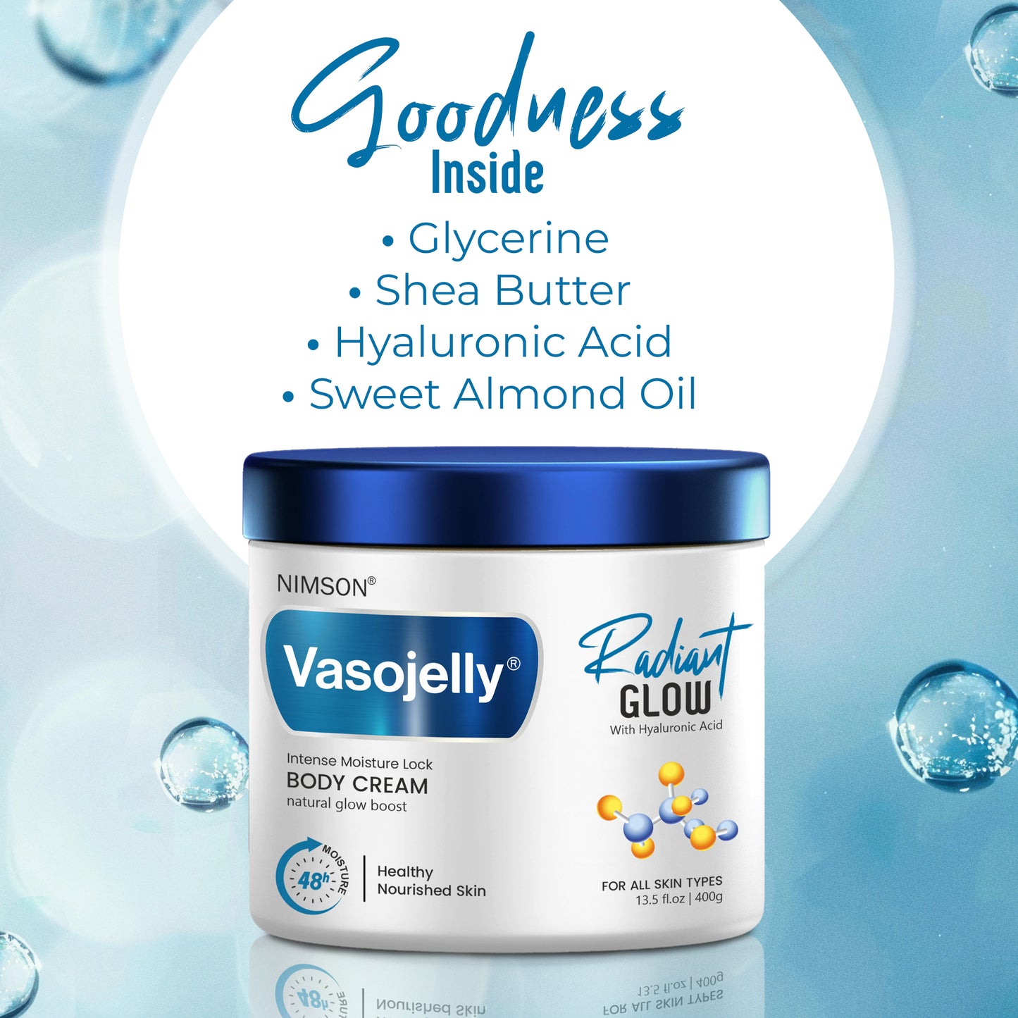 Vasojelly Radiant Glow – Face, Hand, and Body Cream