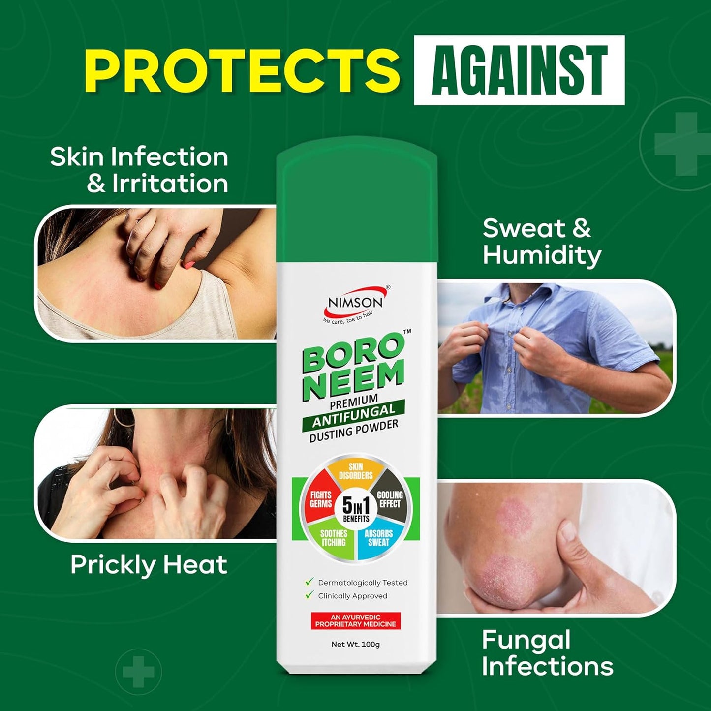 Boro Neem Premium Anti Fungal Dusting Powder - Pack of 3