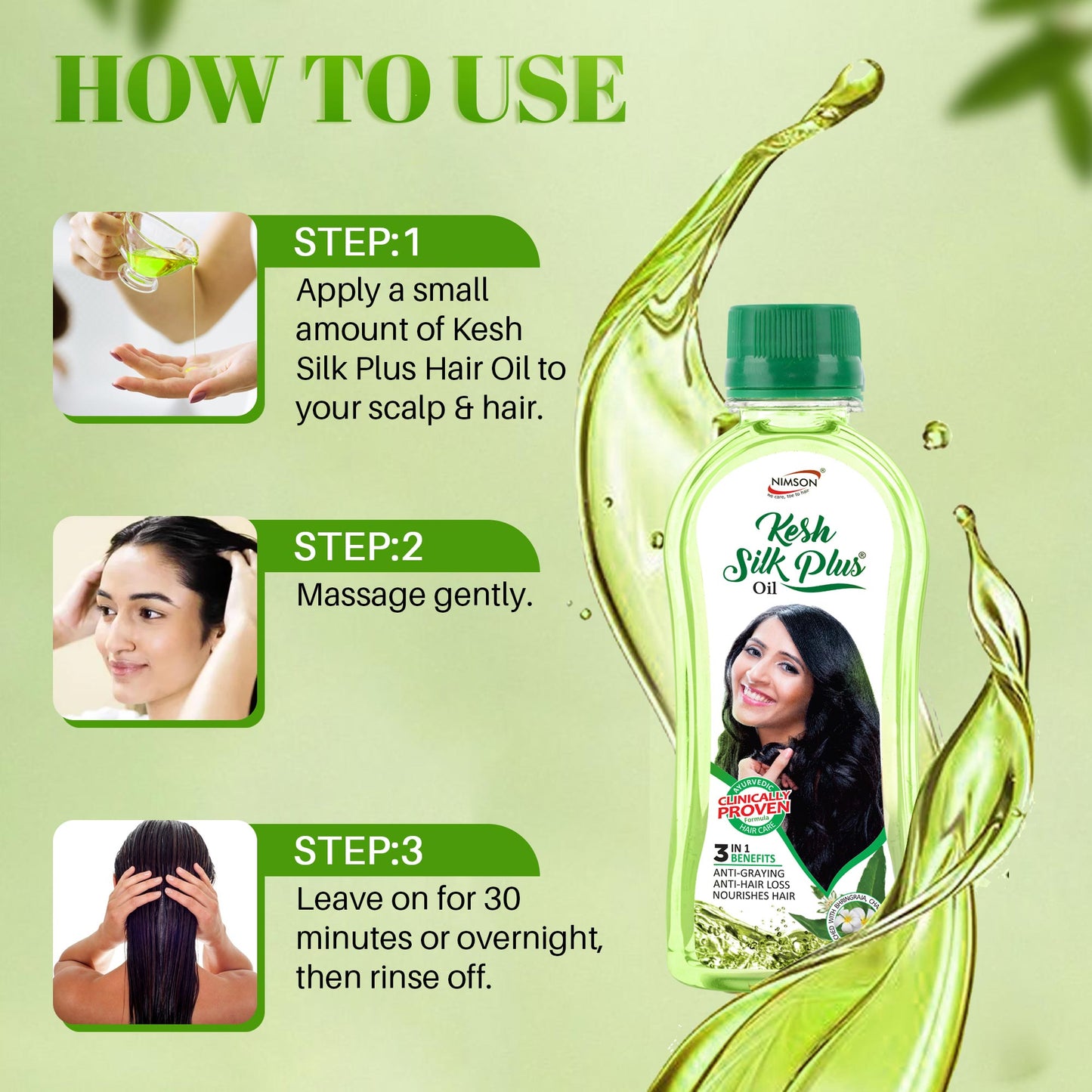 Nimson Kesh Silk Plus Hair Oil – Shine, Strength & Nourishment