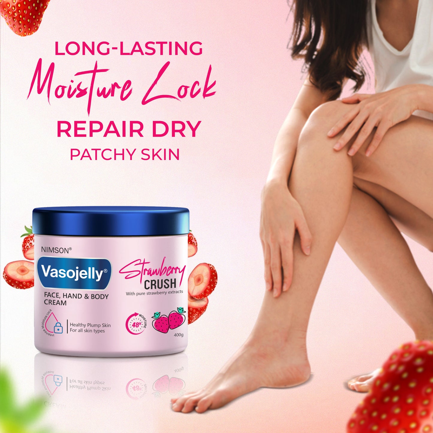 Vasojelly Strawberry Crush – Face, Hand, and Body Cream