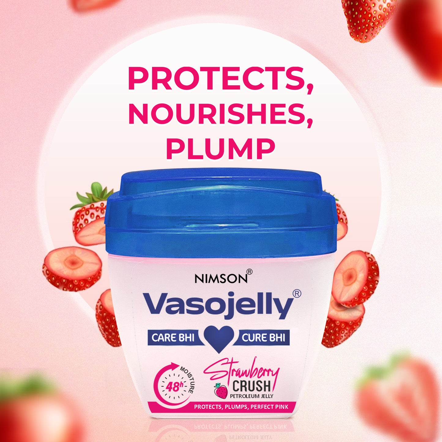 Vasojelly Strawberry Crush Petroleum Jelly 48 hr Moisture