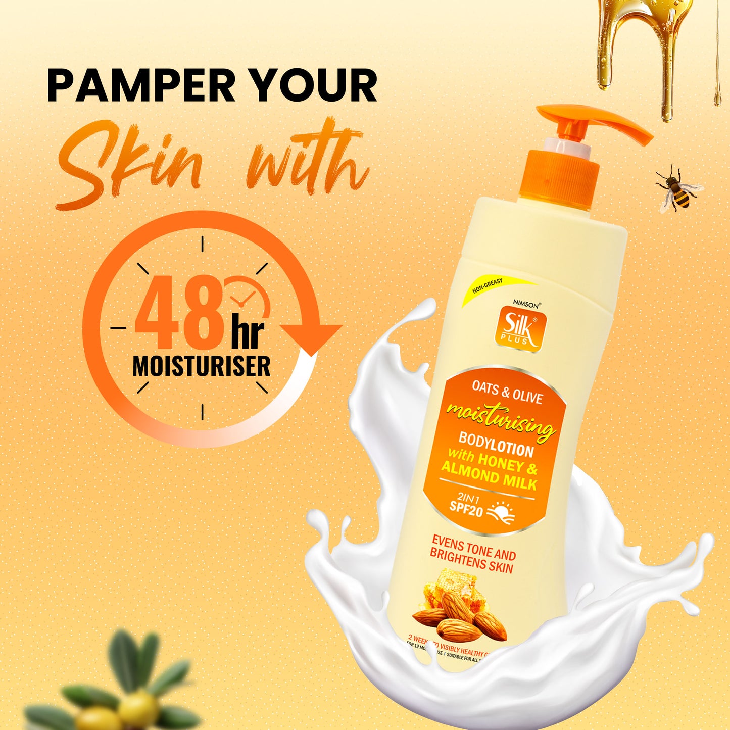 Oats & Olive Moisturizing Body Lotion 48 Hrs Moisturiser