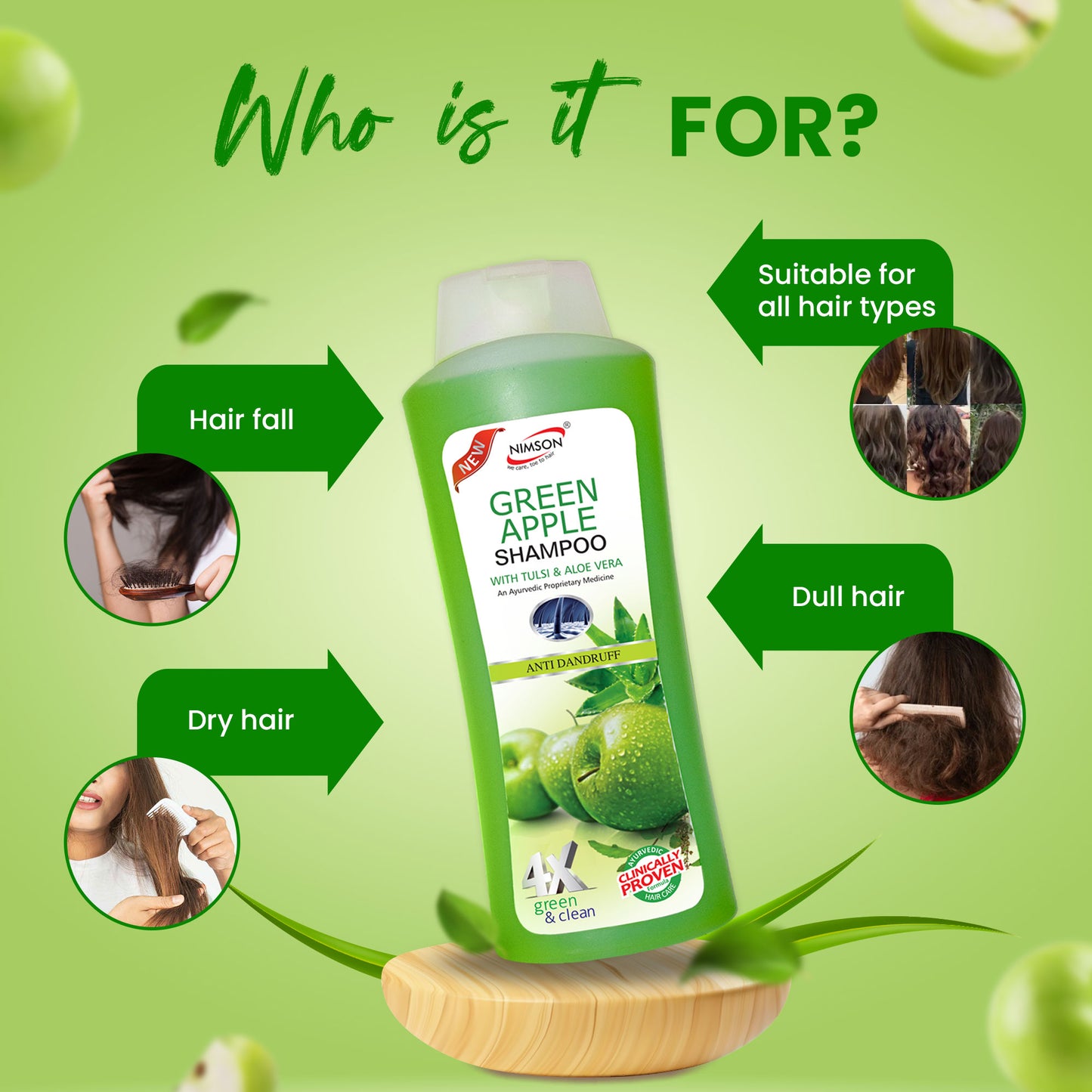 Green Apple Shampoo: Deep Cleansing & Freshness for Lustrous Hair