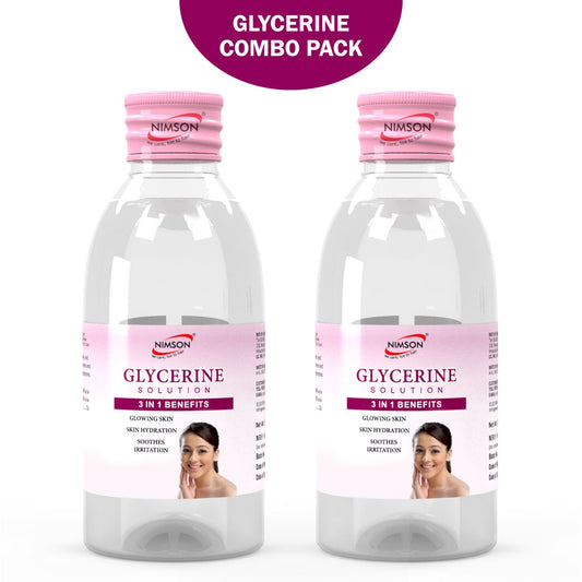 Glycerine Solution for Skin Hydration and Glowing Skin - Pack of 2