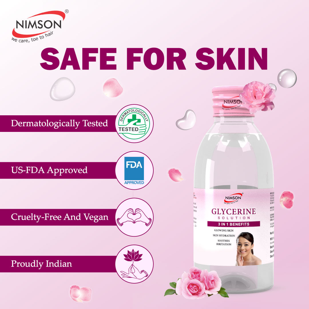 Glycerine Solution for Skin Hydration and Glowing Skin - Pack of 2