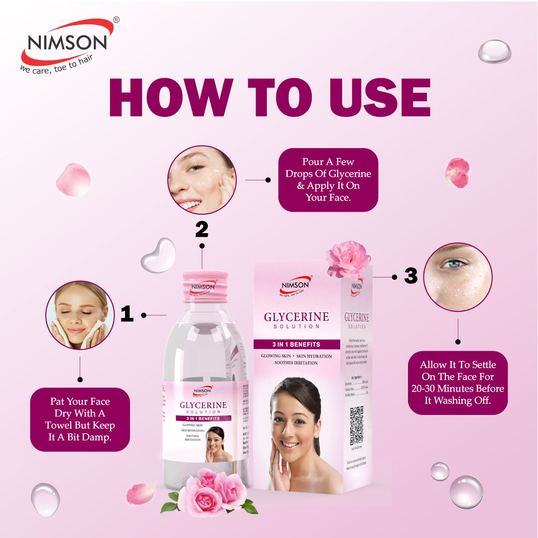 Glycerine Solution for Skin Hydration and Glowing Skin - Pack of 2