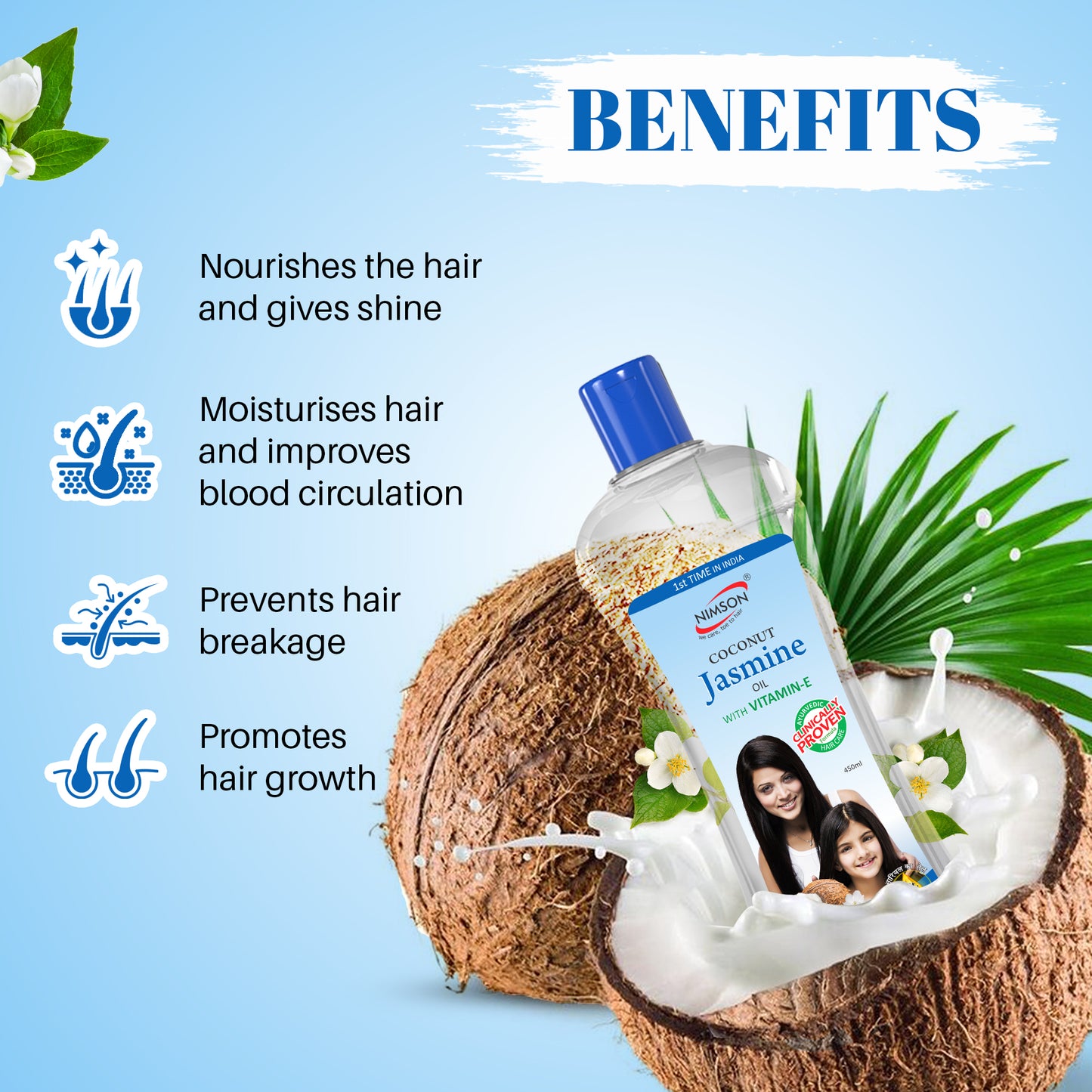 Coconut Jasmine Oil – Nourishes, Strengthens & Boosts Hair Growth