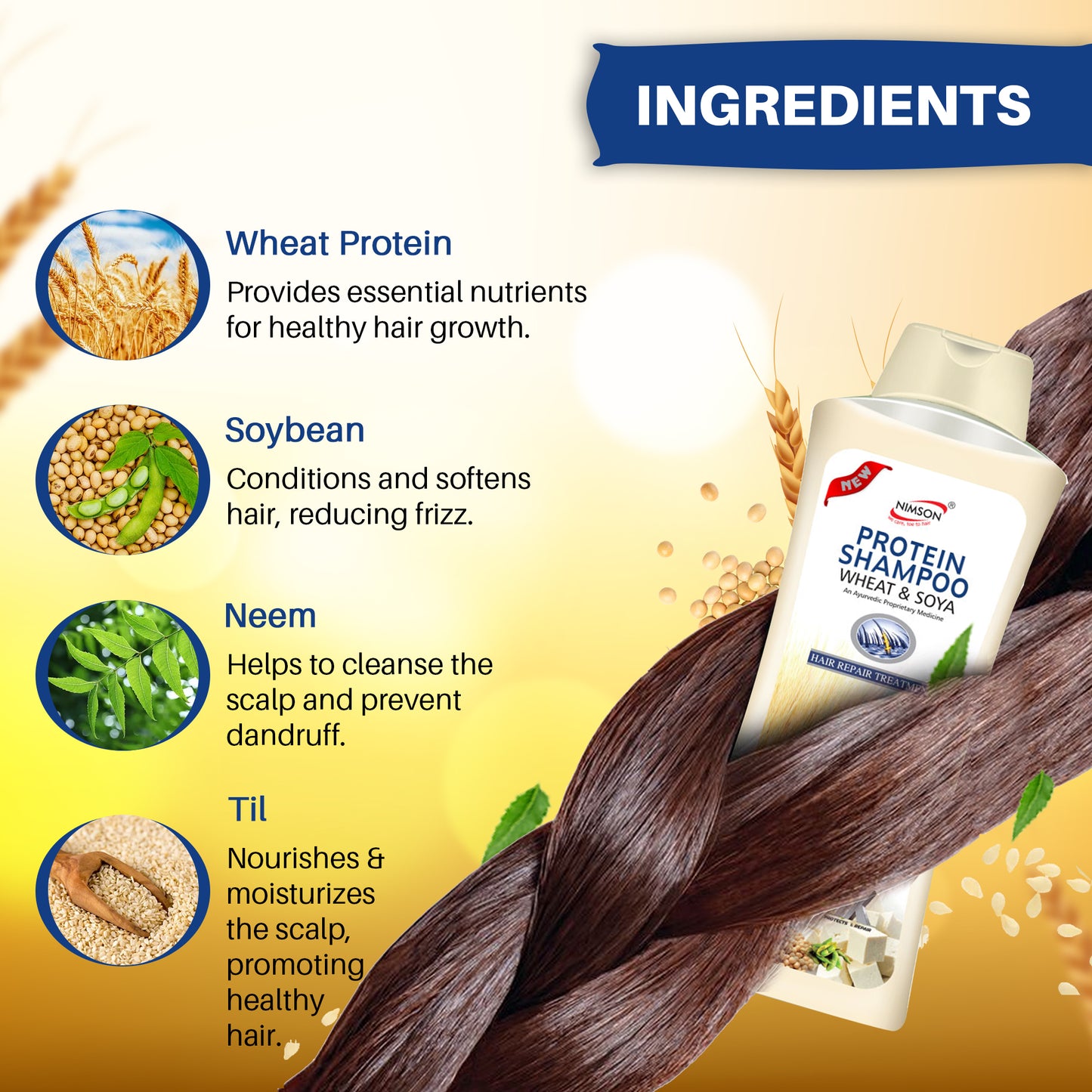Protein Shampoo: Strengthens & Nourishes for Healthy, Shiny Hair