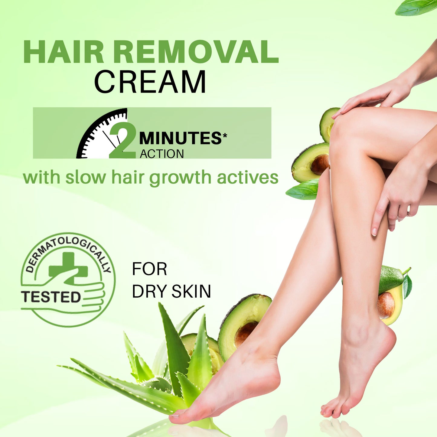 Silk Plus Aloevera- Avocado Hair Removal Cream For Dry Skin