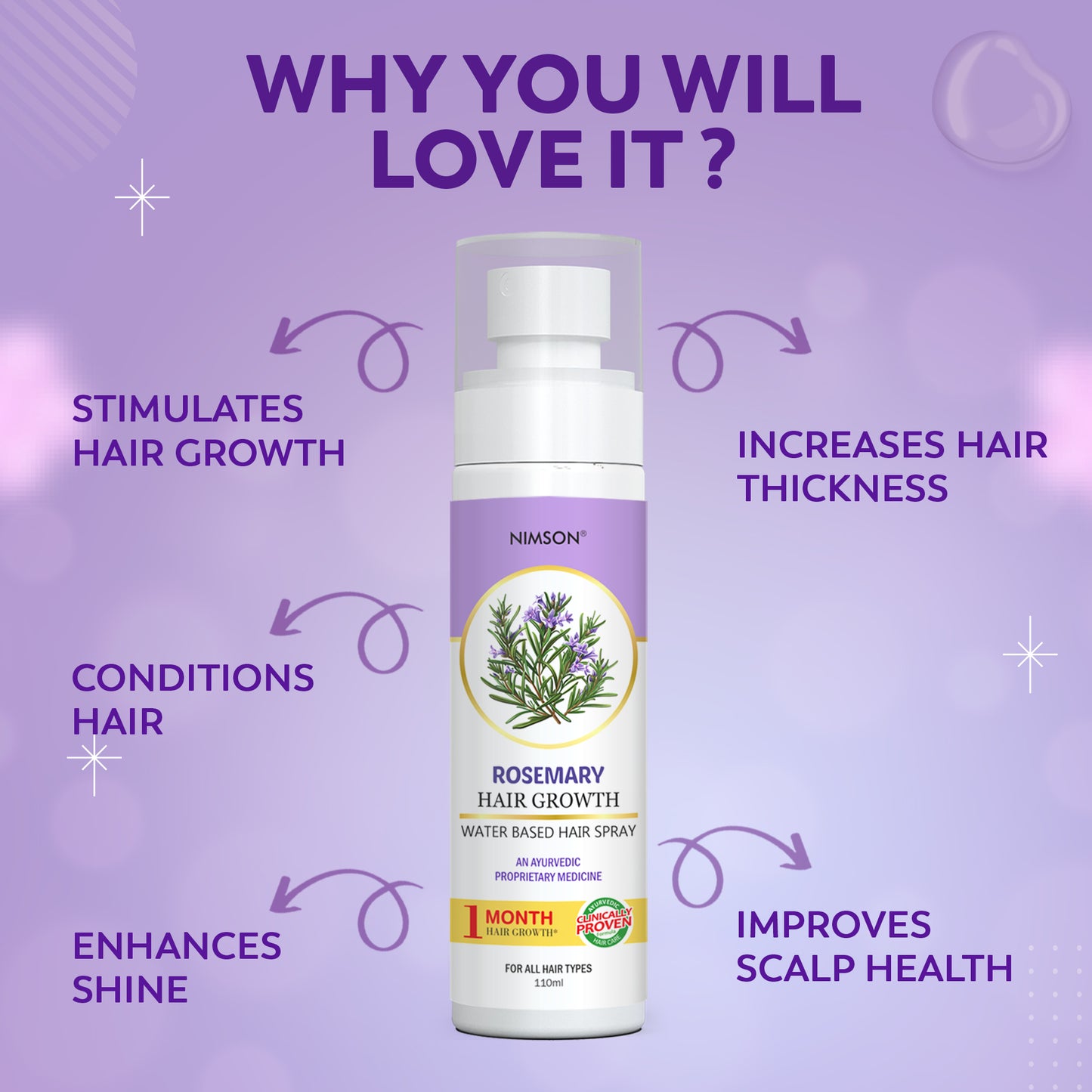 Rosemary Hair Oil, Shampoo & Hair Growth Spray