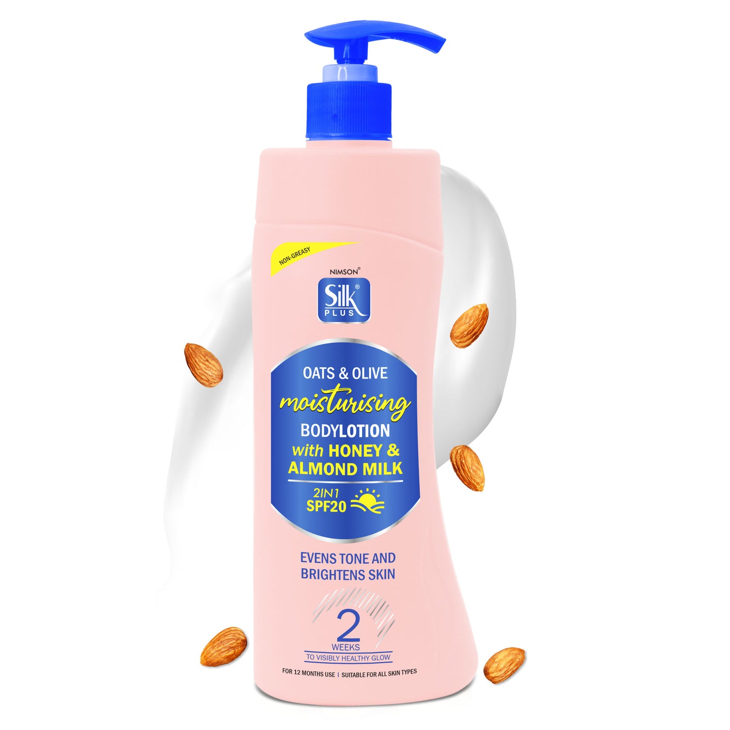 Silk Plus Oats & Olive Body Lotion with Honey & Almond Milk 500 ml