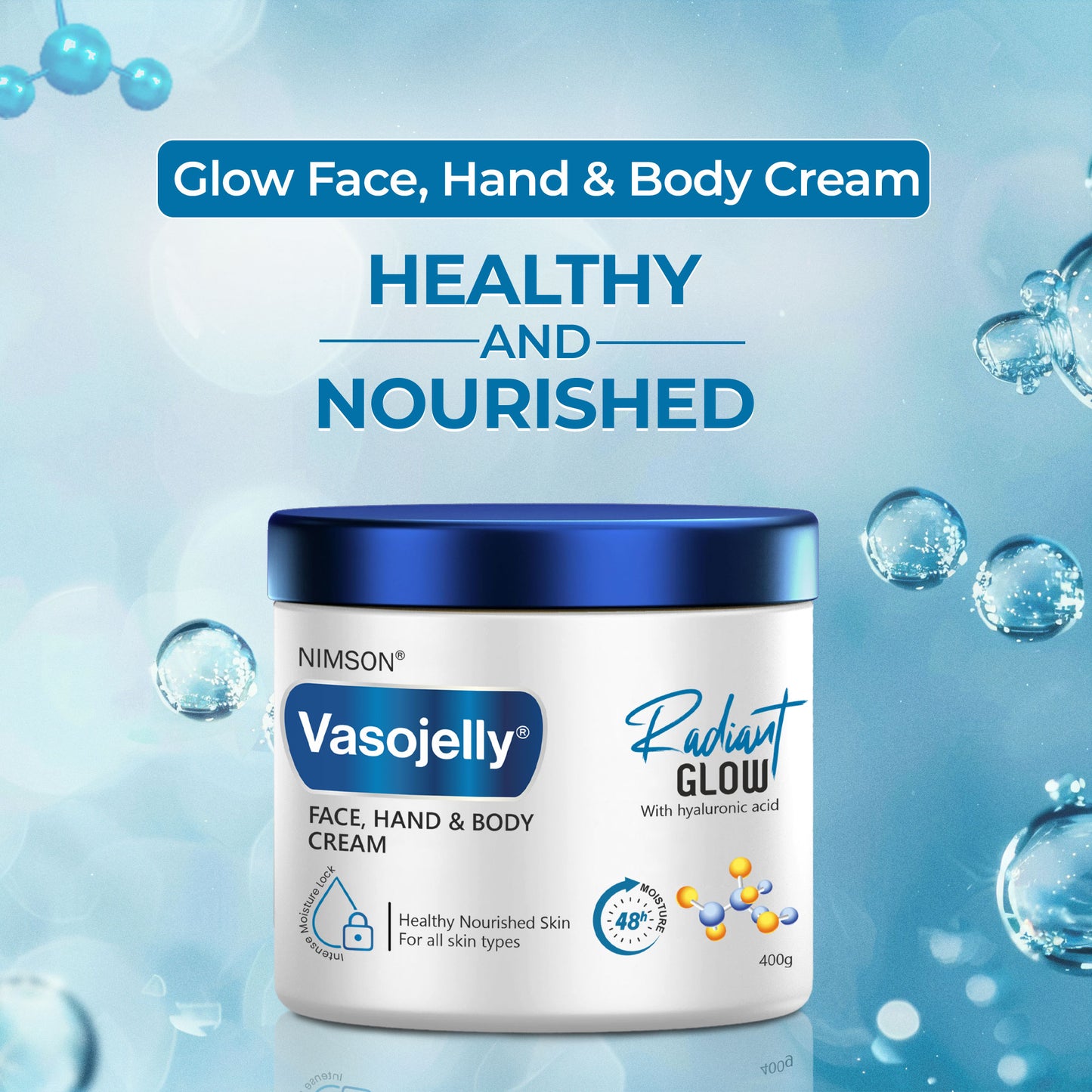 Vasojelly Radiant Glow – Face, Hand, and Body Cream