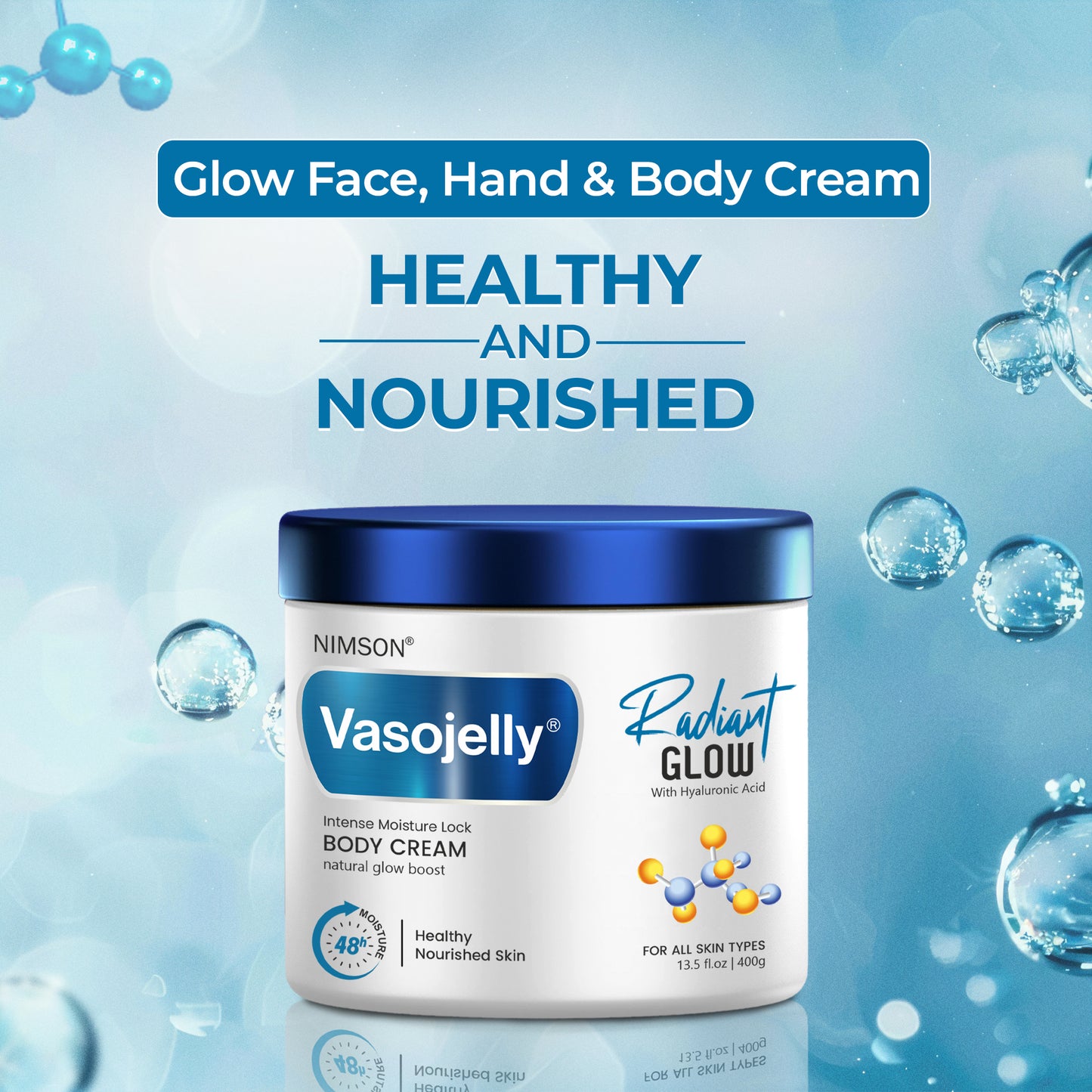 Nimson Vasojelly Radiant Glow – Face, Hand, and Body Cream