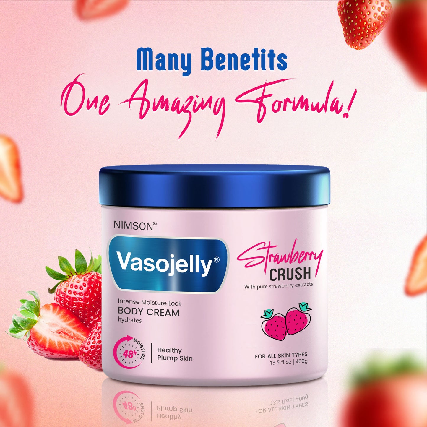 Nimson Vasojelly Strawberry Crush – Face, Hand, and Body Cream