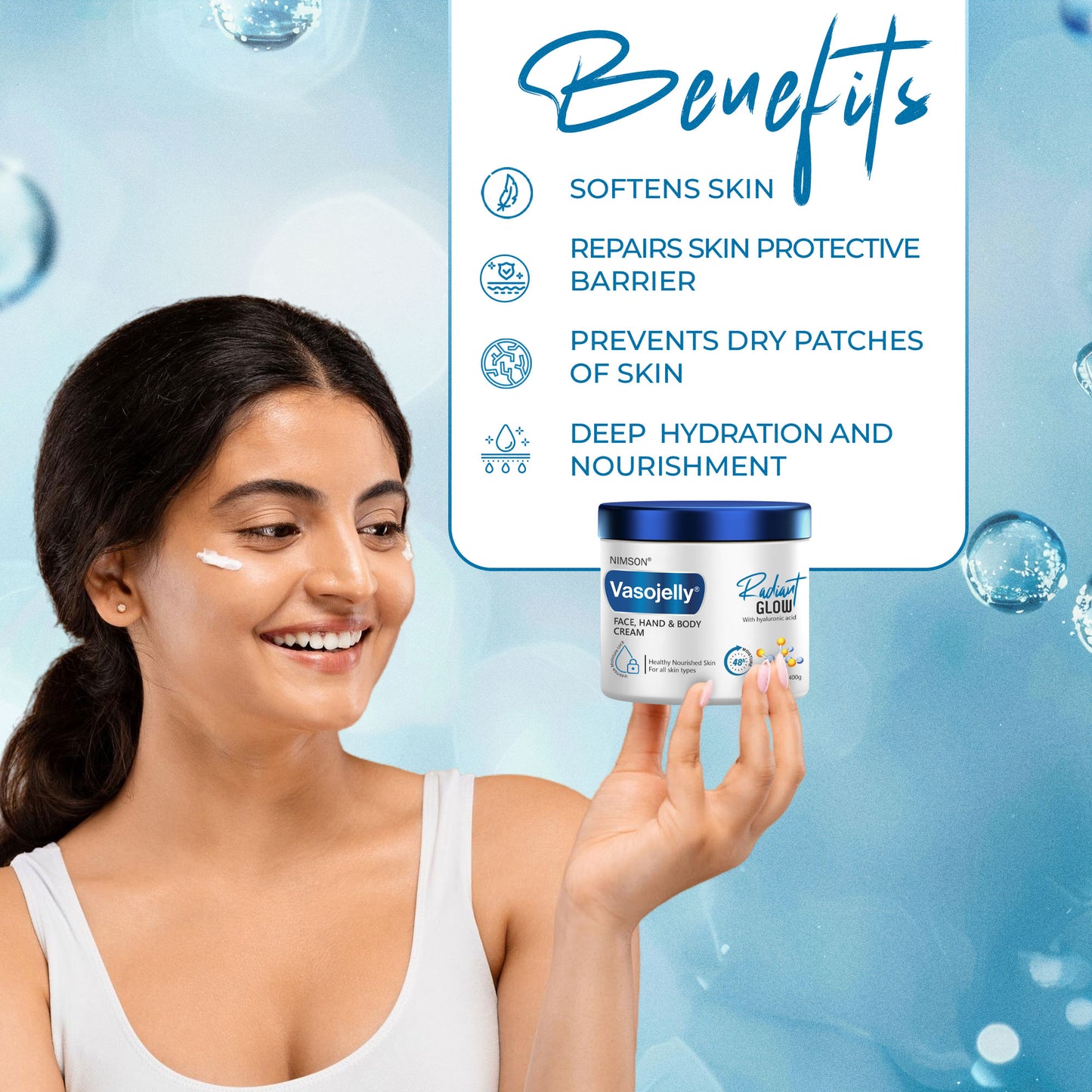 Vasojelly Radiant Glow – Face, Hand, and Body Cream