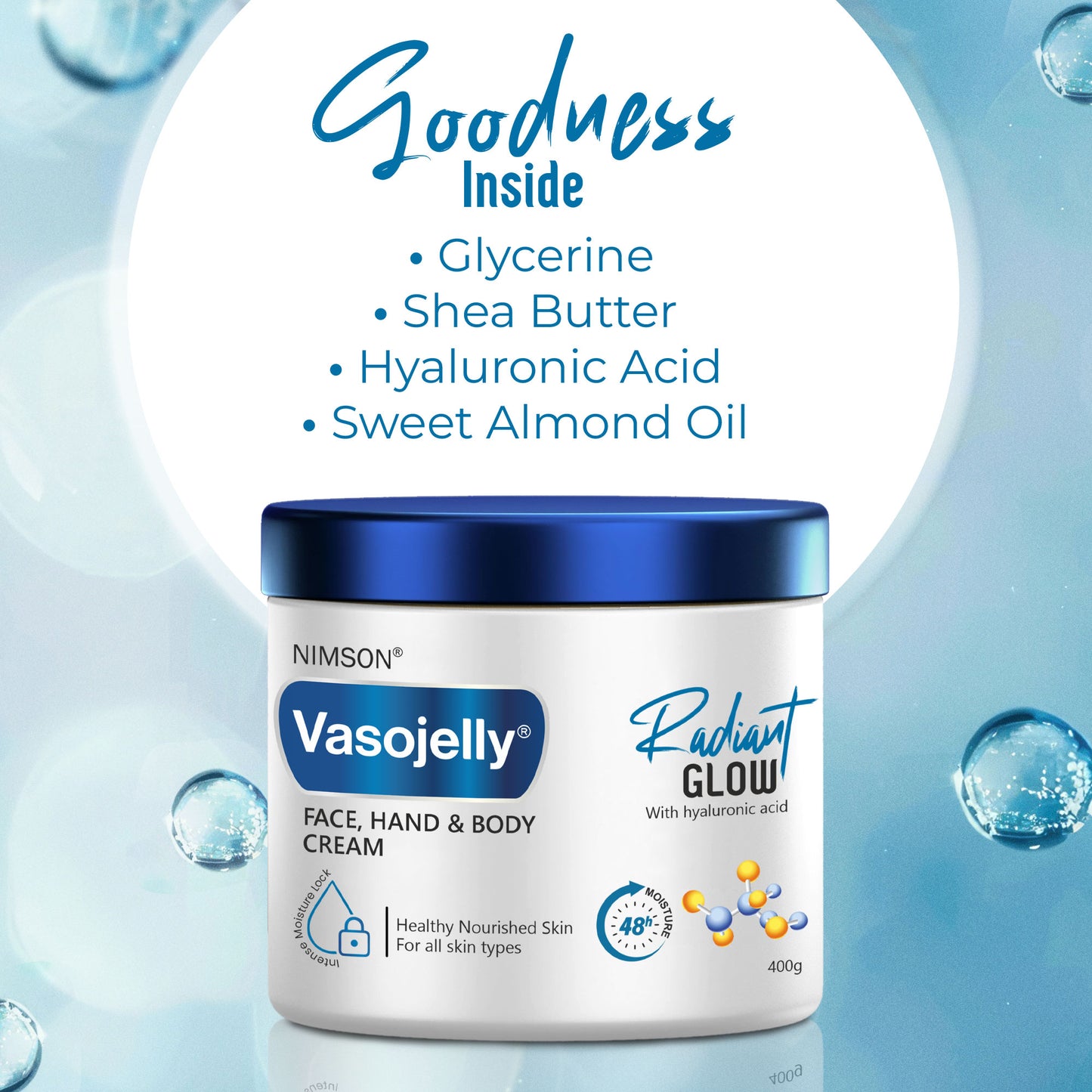 Vasojelly Radiant Glow – Face, Hand, and Body Cream