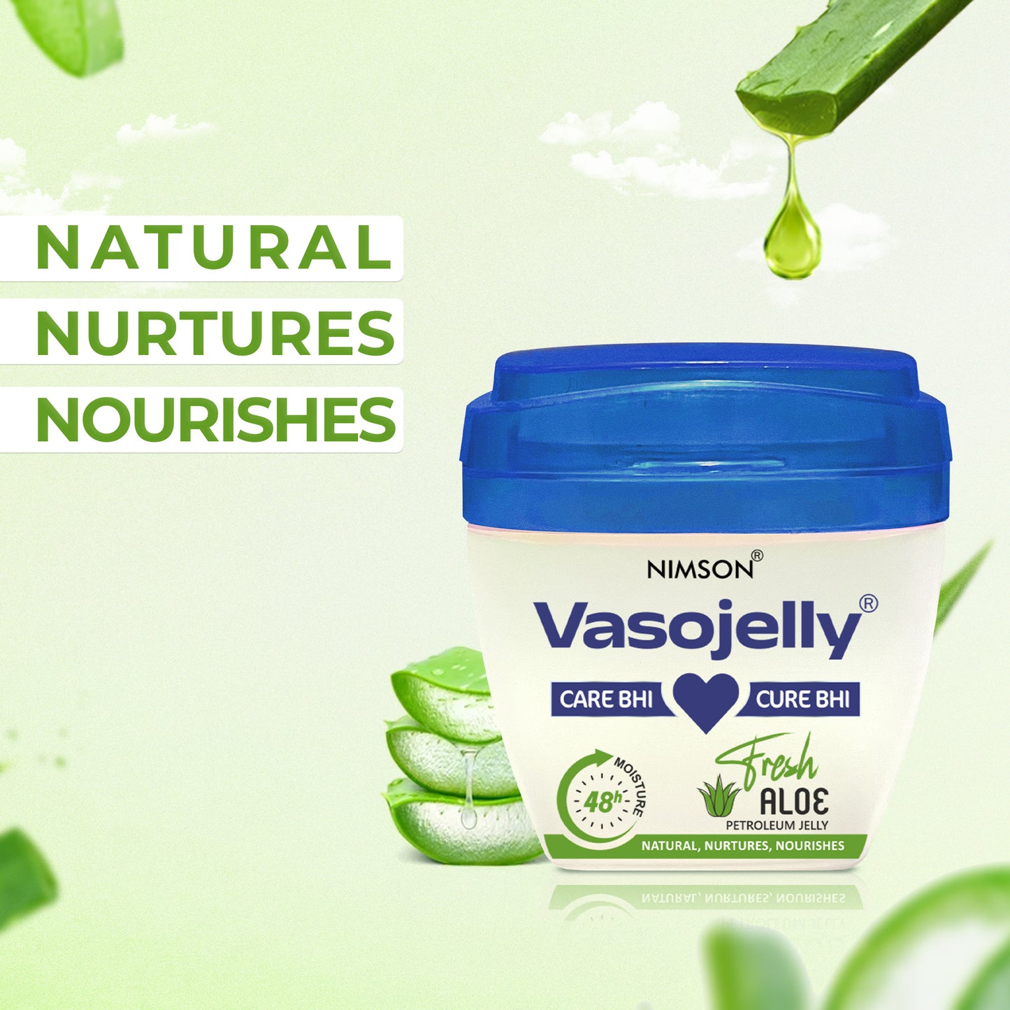 Vasojelly Aloe Fresh Petroleum Jelly 48 hr Moisture