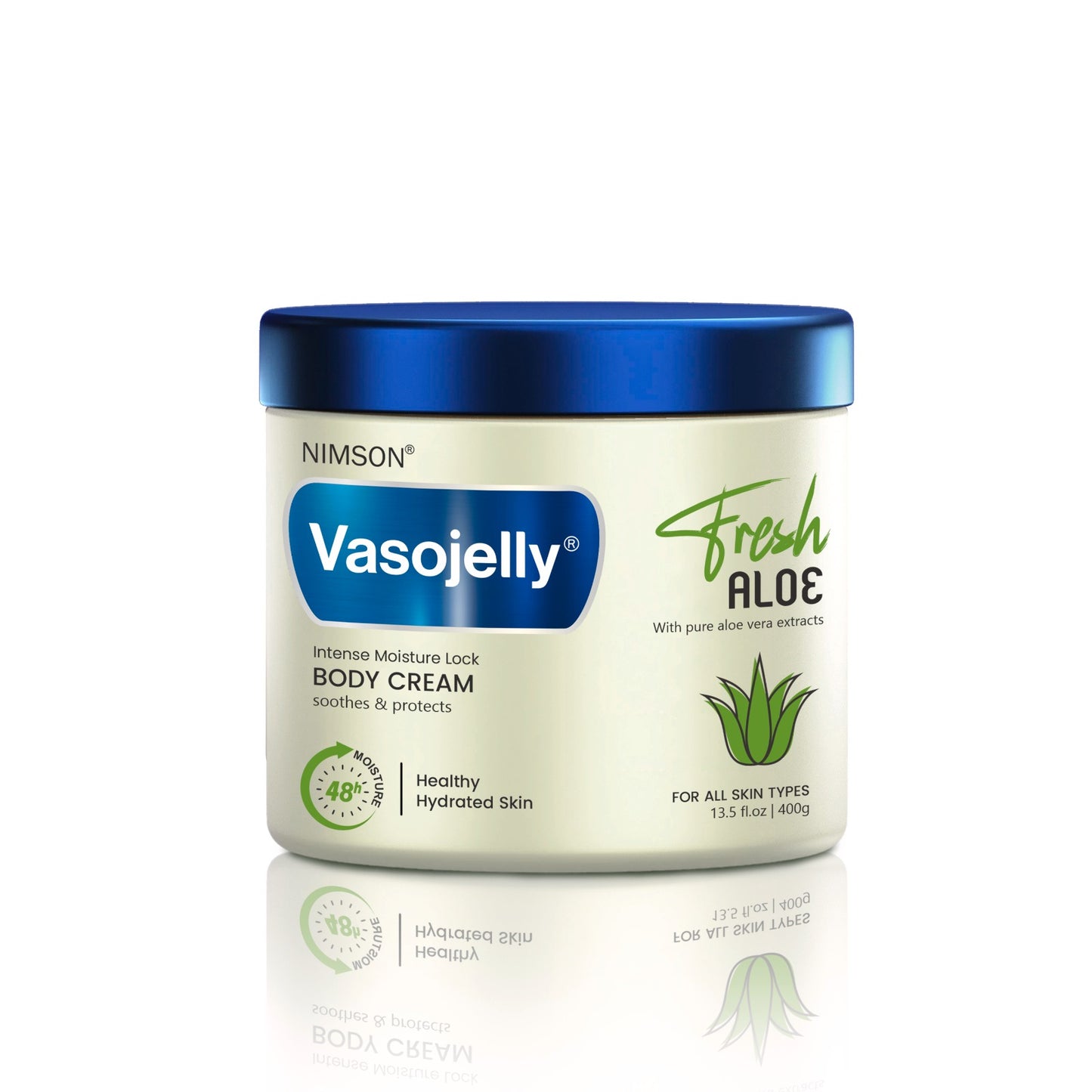 Nimson Vasojelly Fresh Aloe Face, Hand and Body Cream - 400 gm