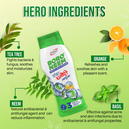 Nimson Boro Neem Talcum Powder for Cooling and Prickly Heat Relief