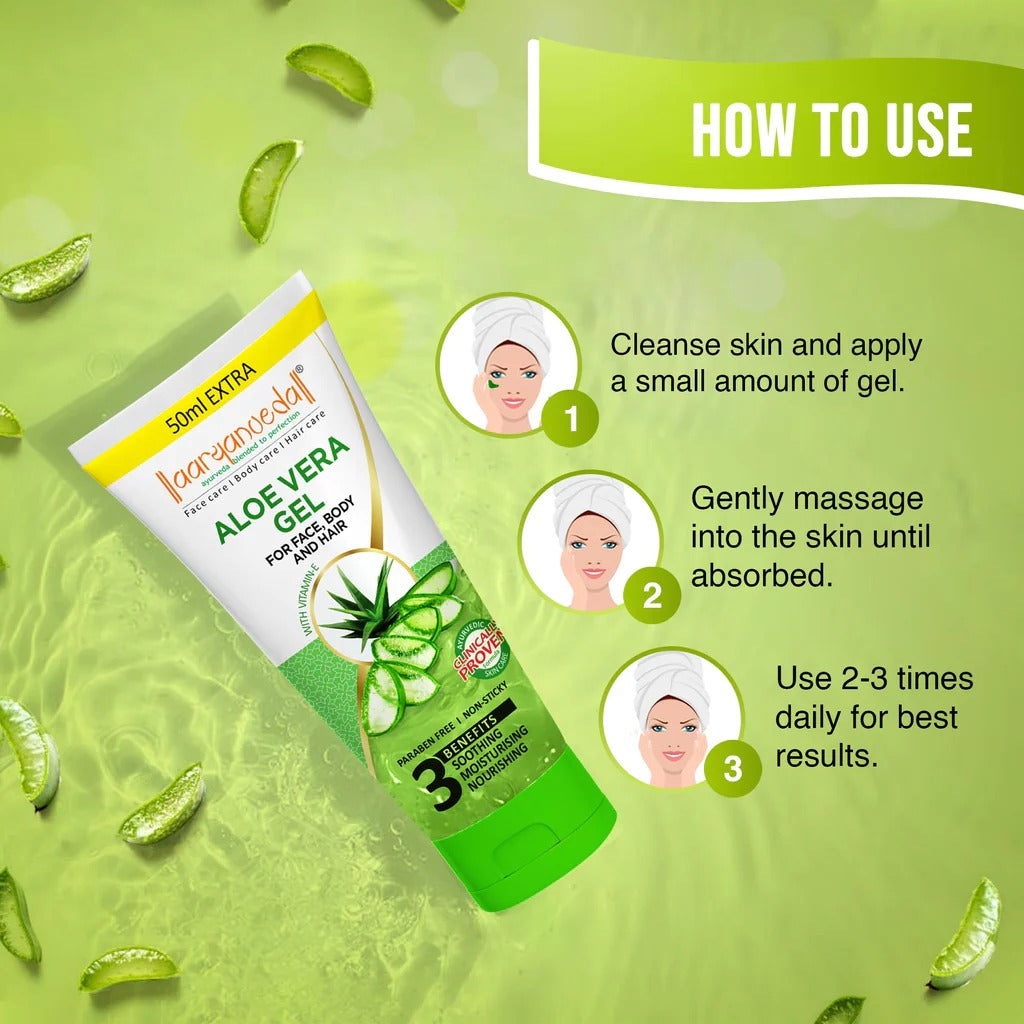 Aloevera Gel For Face,Body And Hair-100ml+50ml Extra : 150ml