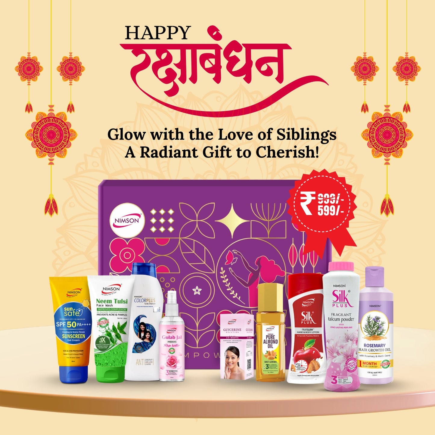 Glow & Grow, Women Empowerment Rakhi Gift Combo