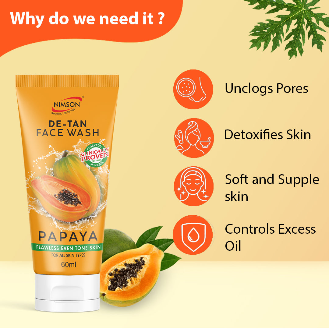 Papaya De-Tan Face Wash 60ML