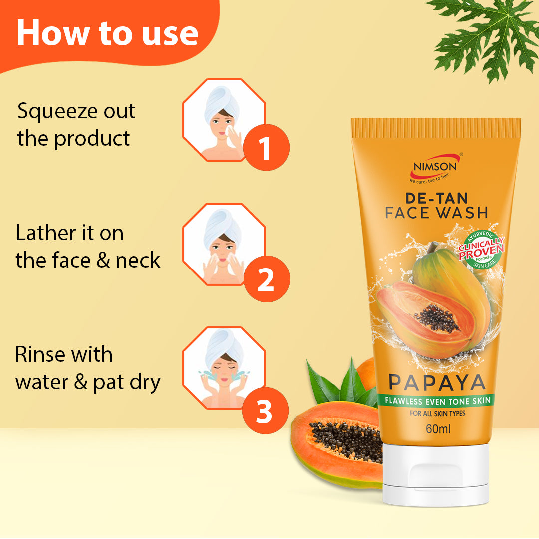 Papaya De-Tan Face Wash 60ML